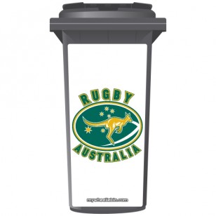 Australian Rugby Wallaby Wheelie Bin Sticker Panel